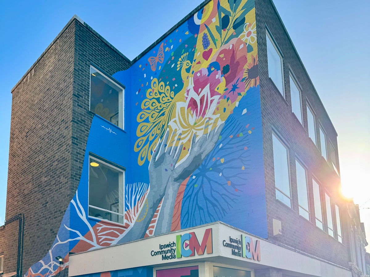 A large mural has been painted on the side of the ICM building on Museum Street